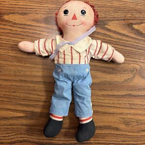 Vintage 15" Knickerbocker Raggedy Andy 15" Cloth Rag Doll Collectible Toy Boy